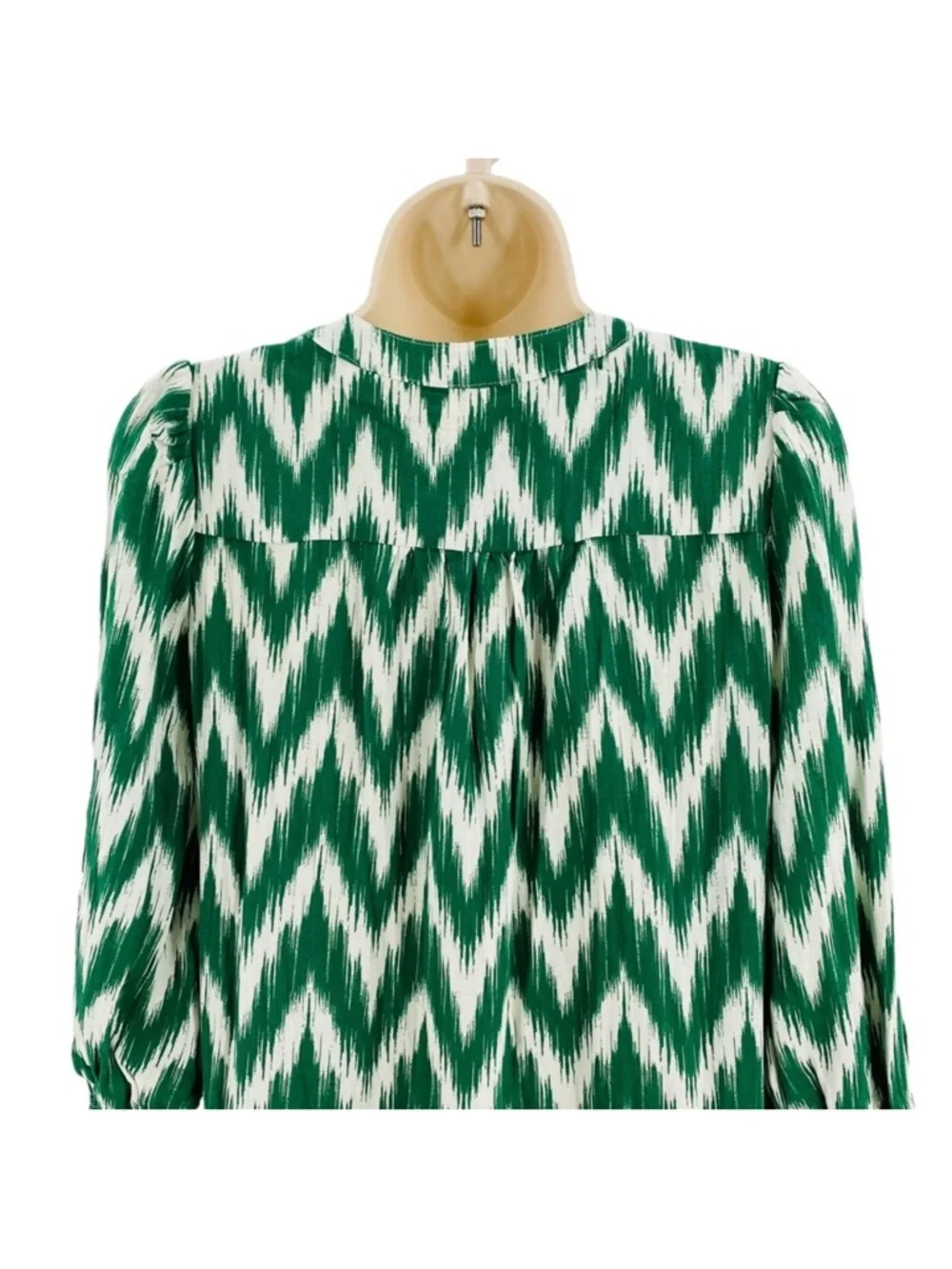 Tuckernuck Pomander Place Kenzo Green Chevron Ikat Mini Dress Size Small NWOT - Picture 13 of 14